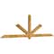 Ekena Millwork Kennewick Timber Gable Bracket, Western Red Cedar, 108"W x 31 1/2"H x 2"D x 4"F, 7/12 Pitch GBW108X31X0204KEN00RWR - alternate 5